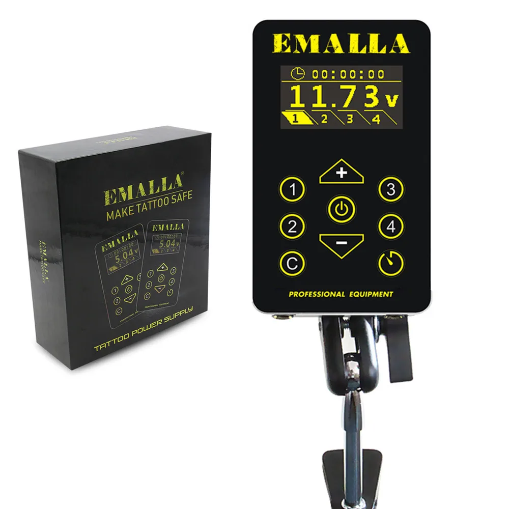

Tattoo Power Supply Kit Touch Screen Intelligent Digital Dual LCD Power Supplies with 360 Adjustable Bracket for Tattoo Supplies