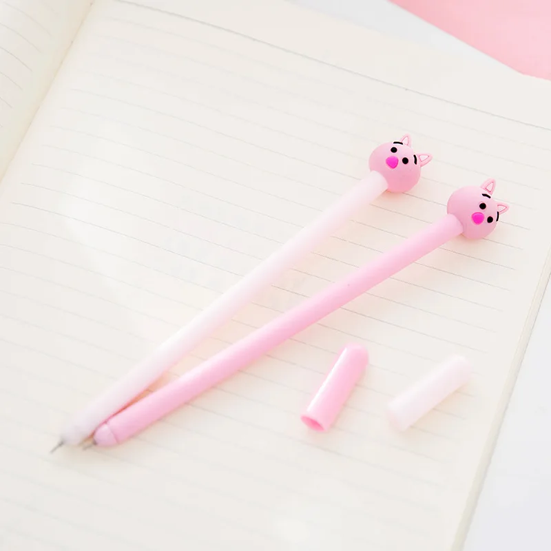 Розовая ручка-поросенок 0 38 мм ручка для воды углеродистая черная Канцелярский