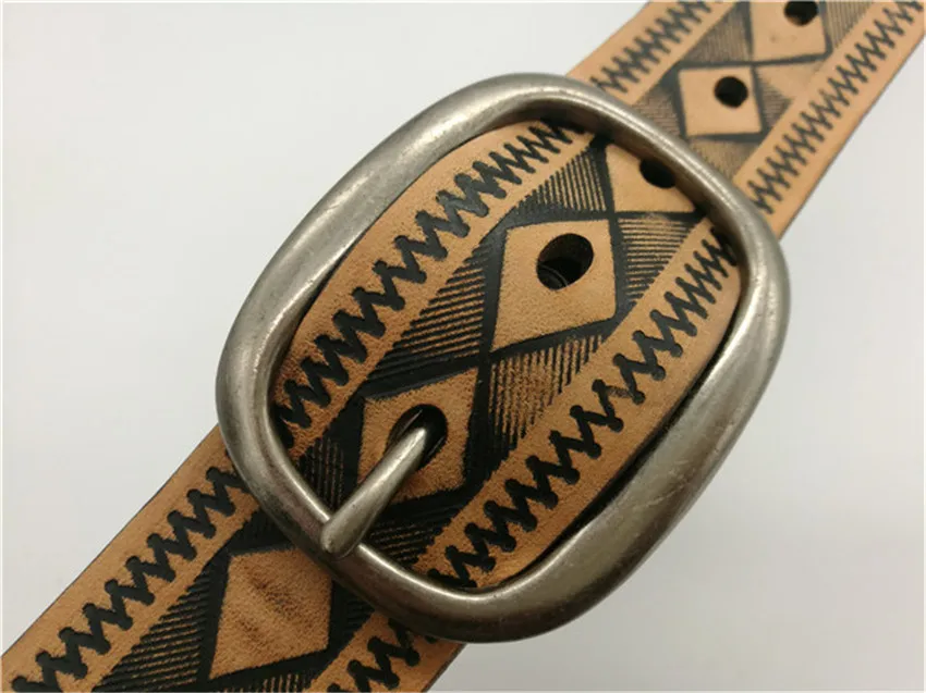 

Ремень из натуральной кожи с винтажной пряжкой belt005