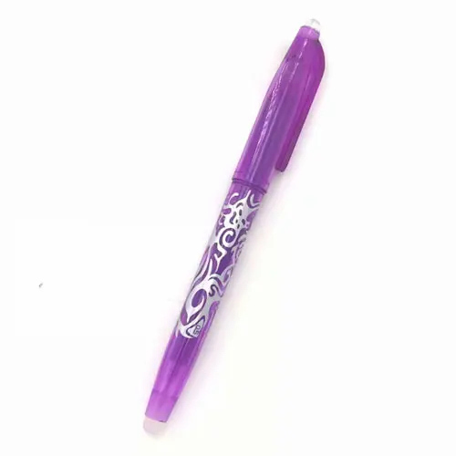 purple 0,5 мм стираемая ручка, цветная моющаяся ручка, стержень для заправки, 8 цветов, креативные инструменты для рисования, студенческие инструменты для письма, офисные канцелярские принадлежности - Цвет: purple