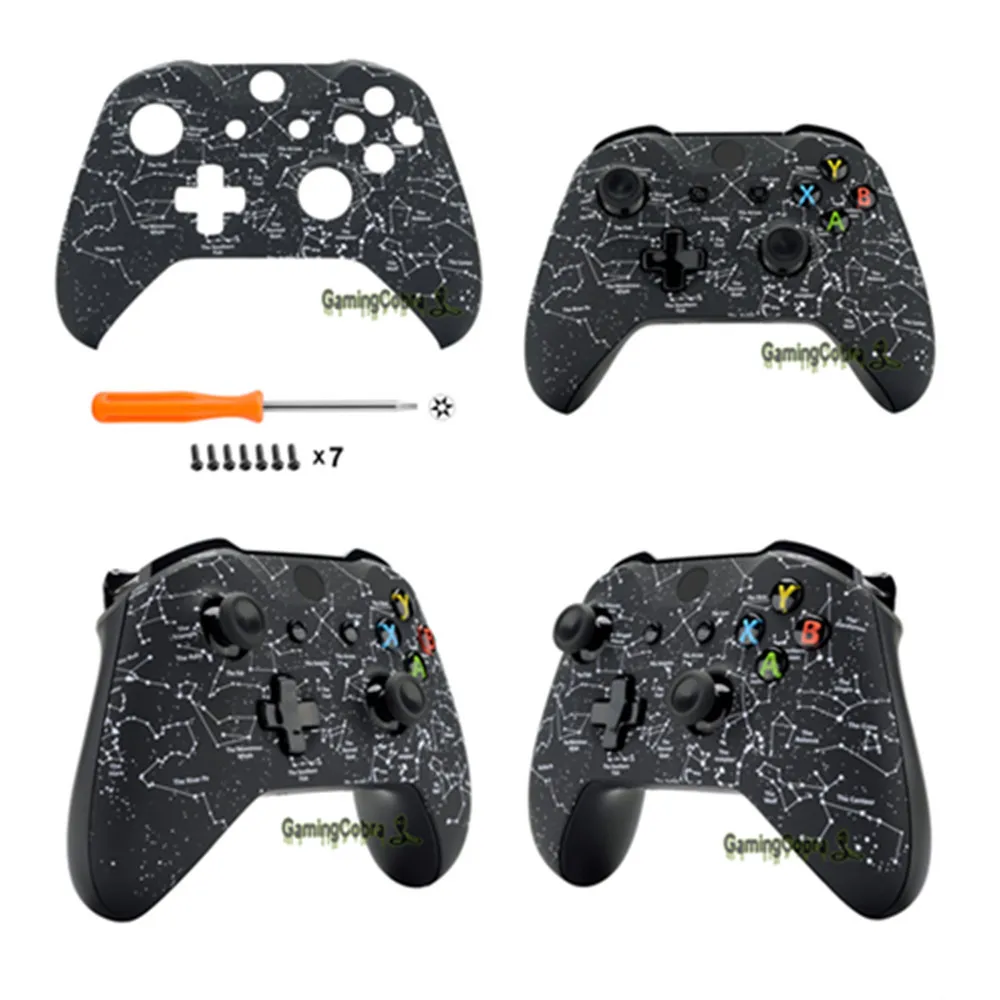 constellation Узорчатый Дизайн Мягкий сенсорный замена передний корпус чехол для Xbox One X и One S игровой контроллер# SXOFT2 - Цвет: constellation