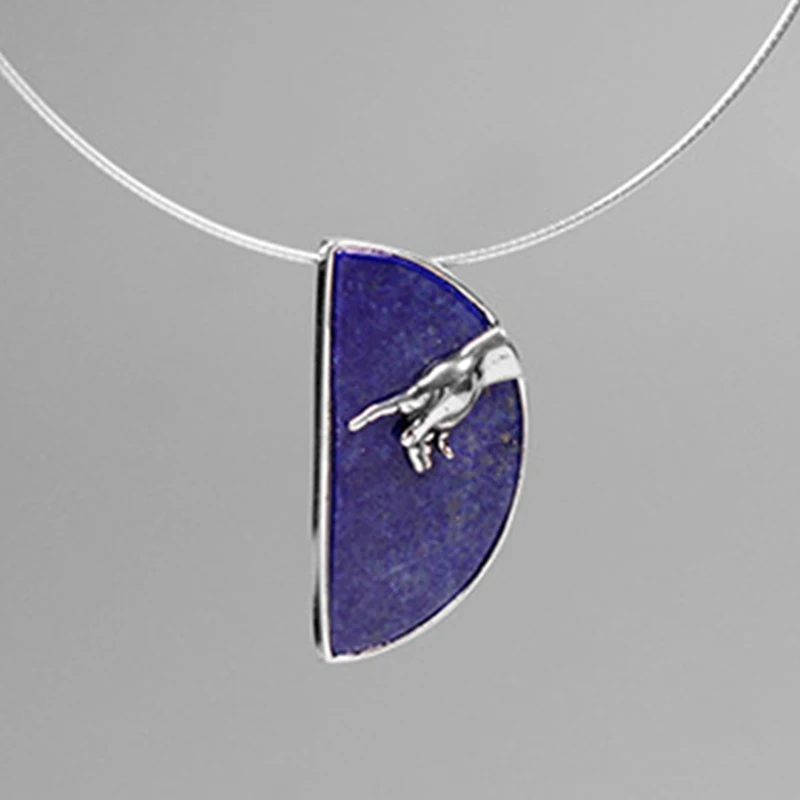 Lotus Fun Moment 925 Sterling Silver Fashion Jewelry Hand of God from The Creation Adam Pendant without Necklace Women|Подвески| |