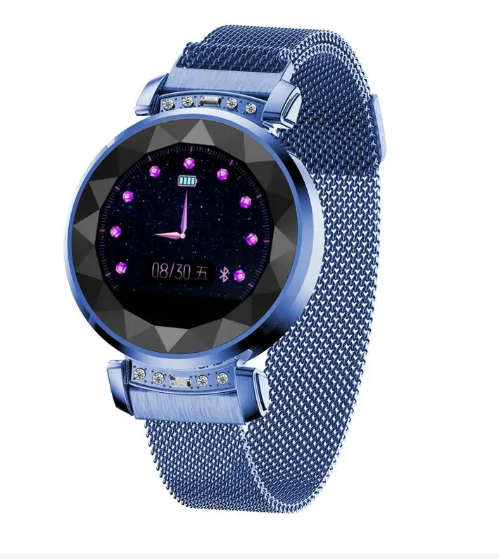 blue SL08 женские Смарт-часы с монитором сердечного ритма женские часы фитнес-трекер Браслет Женские Смарт-часы IP68 смарт-браслет - Цвет: blue