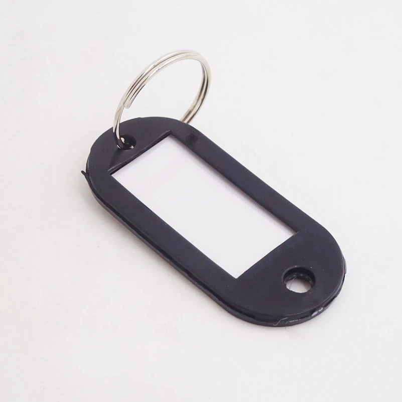 15Pcs Plastic Keychain Blanks Key Ring Diy Name Tags For Baggage Paper Insert Luggage Mix Color Chain Accessories YSK-1 | Украшения и