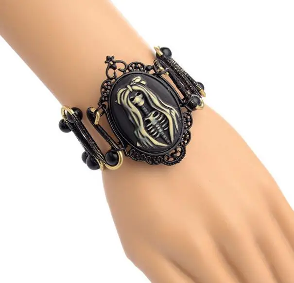 Красивая девушка Скелет очарование мода стимпанк браслет ювелирные изделия |