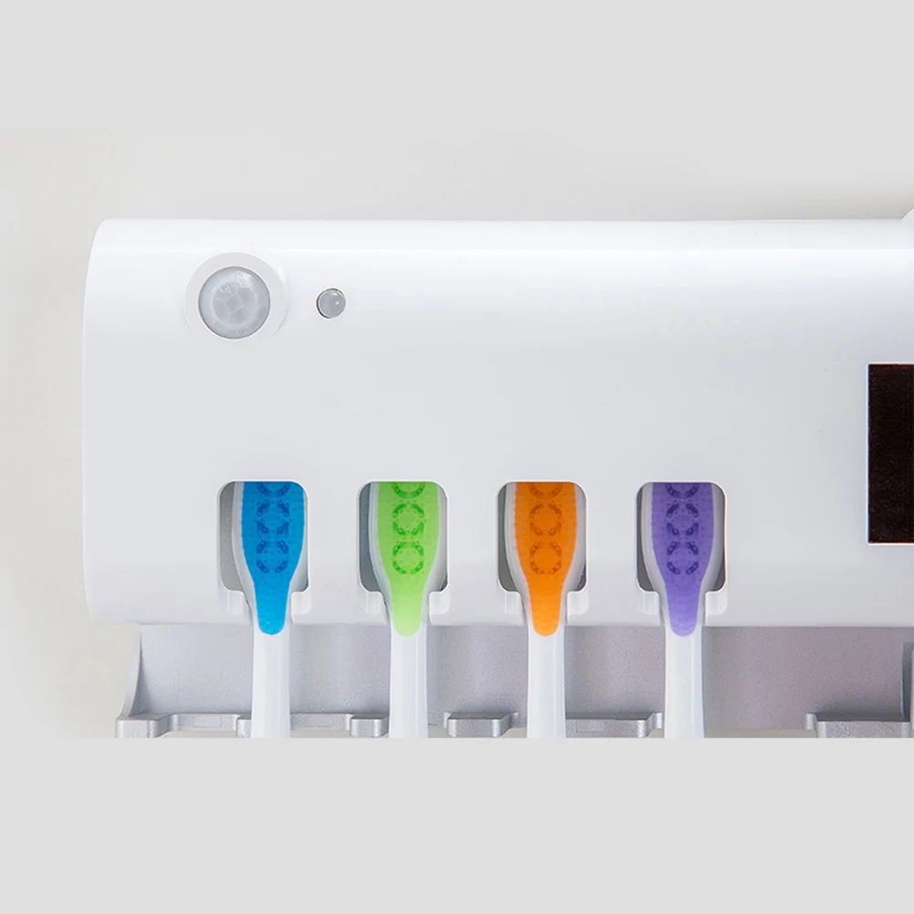 1.2W Solar UV Light Ultraviolet Toothbrush Sterilizer Automatic Toothpaste Dispenser Tooth Brush Holder Oral Hygiene Cleaner | Красота и