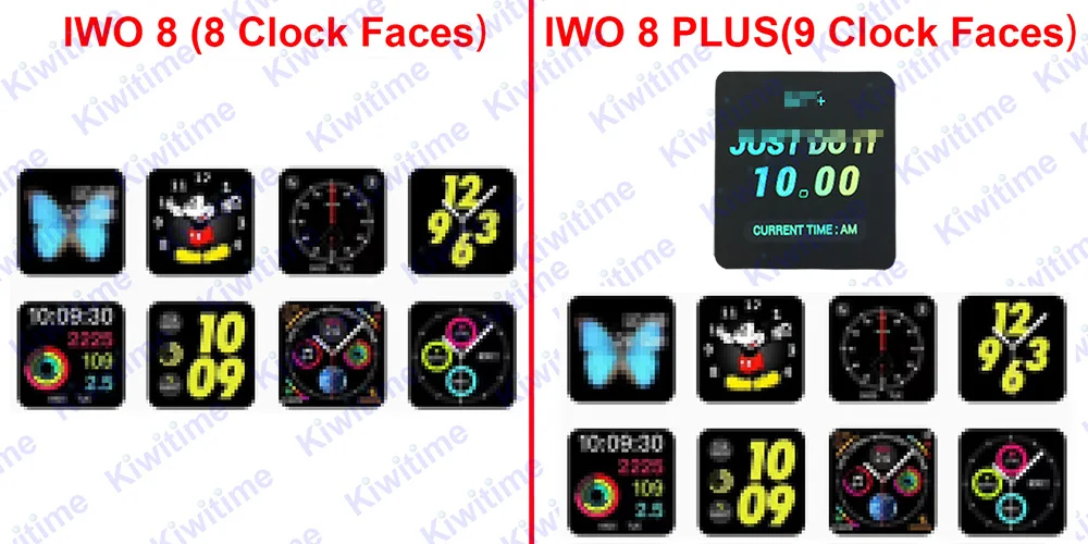 KIWITIME IWO 8 PLUS 44 мм часы 4 пульсометр чехол для смарт часов для apple iPhone Android телефон IWO 5 6 9 10 Обновление не apple Watch