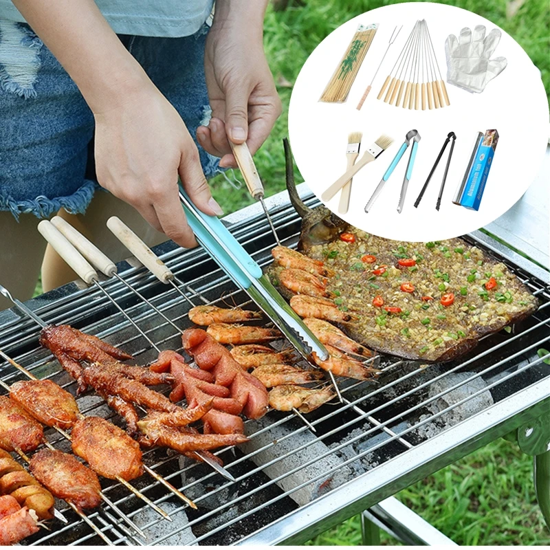 8 шт./компл. приспособления для гриля набор принадлежности барбекю гриль Кемпинг