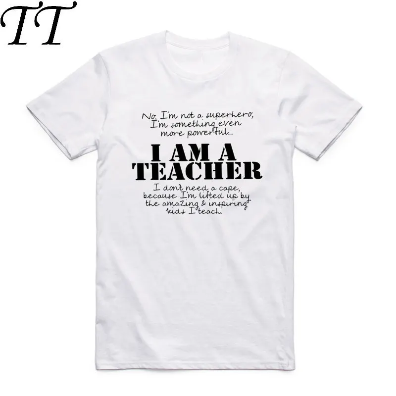 Мужская и женская забавная футболка азиатского размера с принтом Trust Me I'm A Teacher