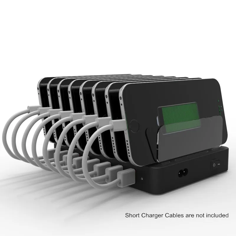 8 портов настольное USB зарядное устройство 96 Вт многофункциональная док-станция для зарядки с USB с подставкой EU US AU UK вилка для мобильного телефона планшета ПК
