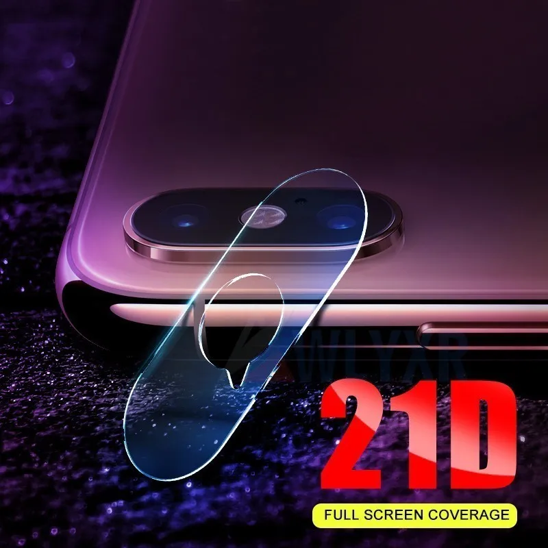 

2PC 21D Back Camera Lens Transparent Clear Tempered Glass For Apple iPhone XS Max XR X 6 6S 7 8 Plus Protector Protectiv Film 9H