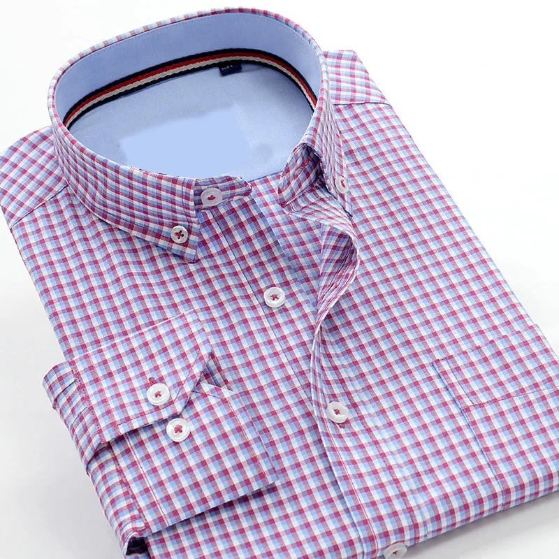 

new arrival Plaid men long sleeve Shirt formal obese high quality fashion super large summer casual plus size M-8XL
