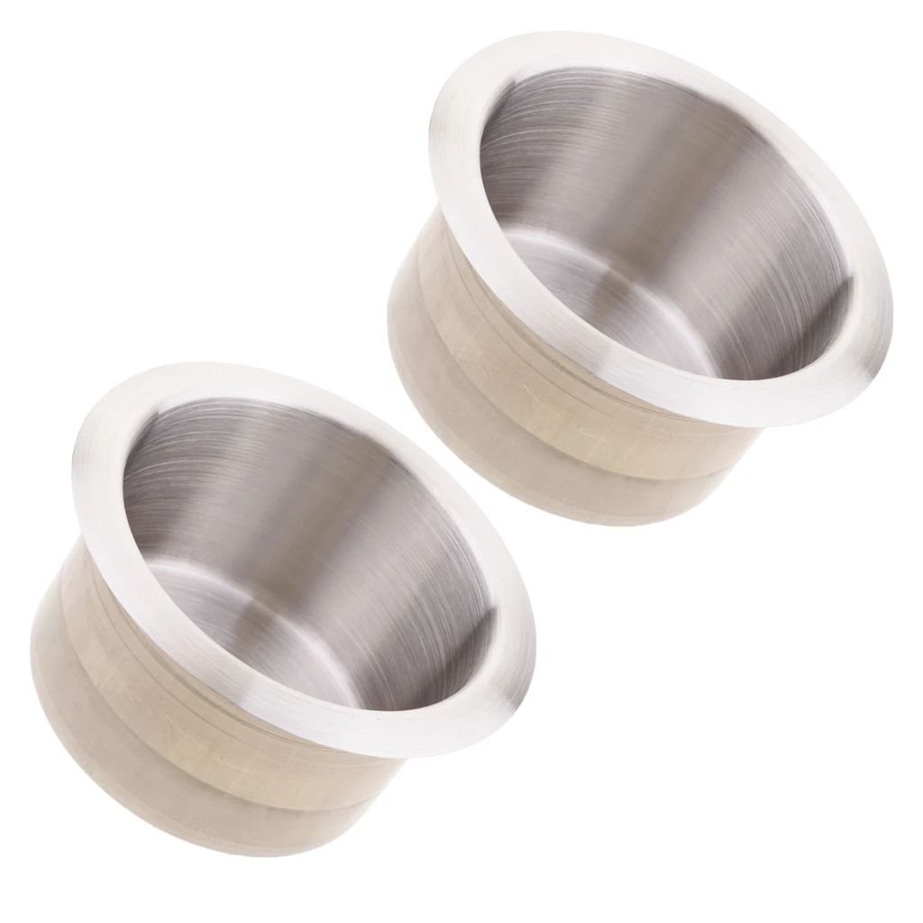 2pcs Stainless Steel Recessed Cup Drink Holder For Marine Boat RV Camper 85x55mm | Автомобили и мотоциклы