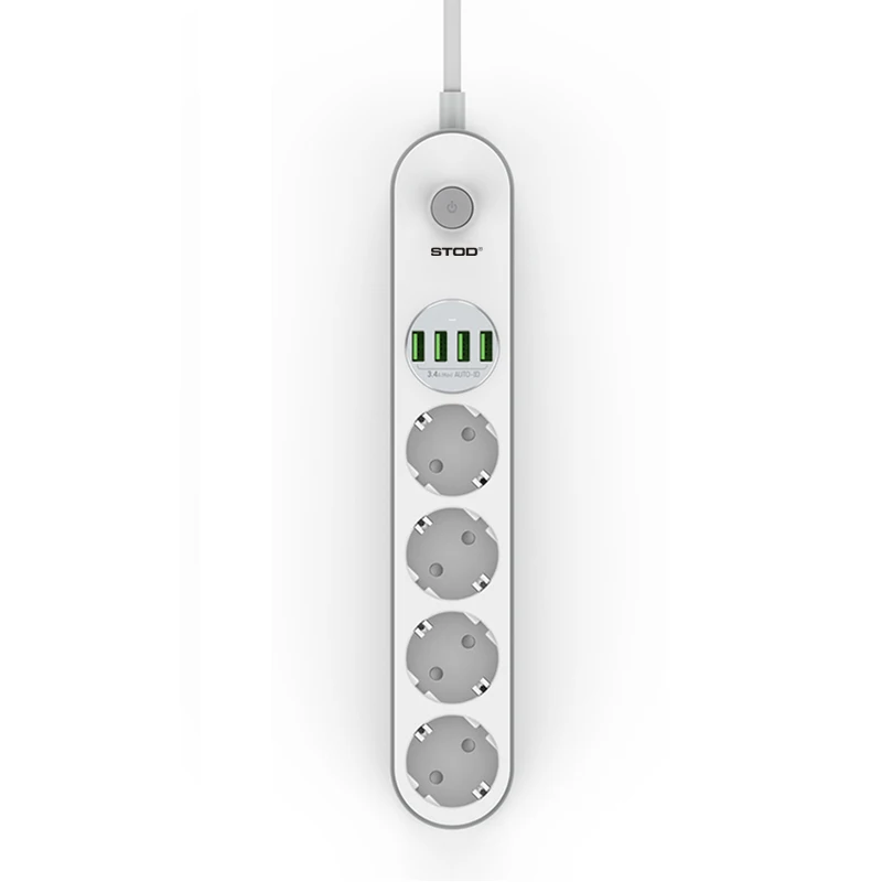 STOD USB зарядное устройство 4 порта 17 Вт блок питания 2500 розетка 6 футов шнур