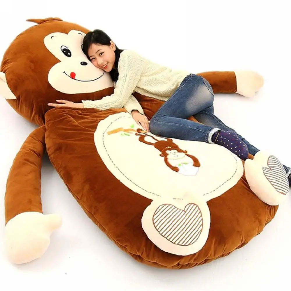 

Giant Cartoon Sleeping Bag Soft Plush Animal Frog Bear Monkey Beetle Cat Beanbag Sofa Bed Carpet Tatami Mat 5 Models