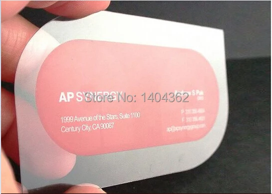 Promise on quality,Free design, Fashion novel PVC transparent business card,great price