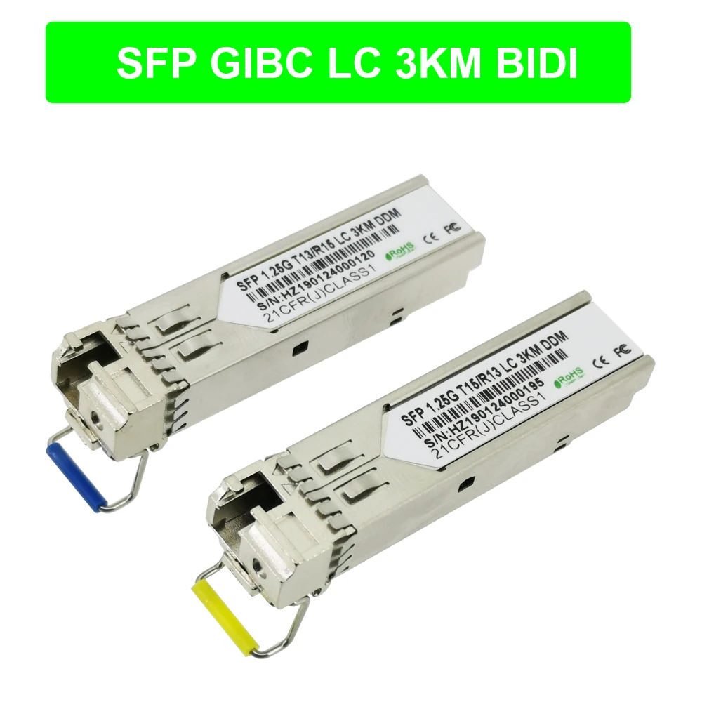 5 пар GIBC SFP LC 1,25 ГБ/сек. 3 км LC волокно sfp горячий Подключаемый модуль BiDi 1310nm/1550nm 3 км WDM SFP модуль LC переключатель совместим