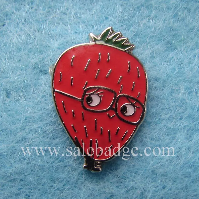 Изготовленный На Заказ Блестящий красный цветок высечки мягкие эмалированные