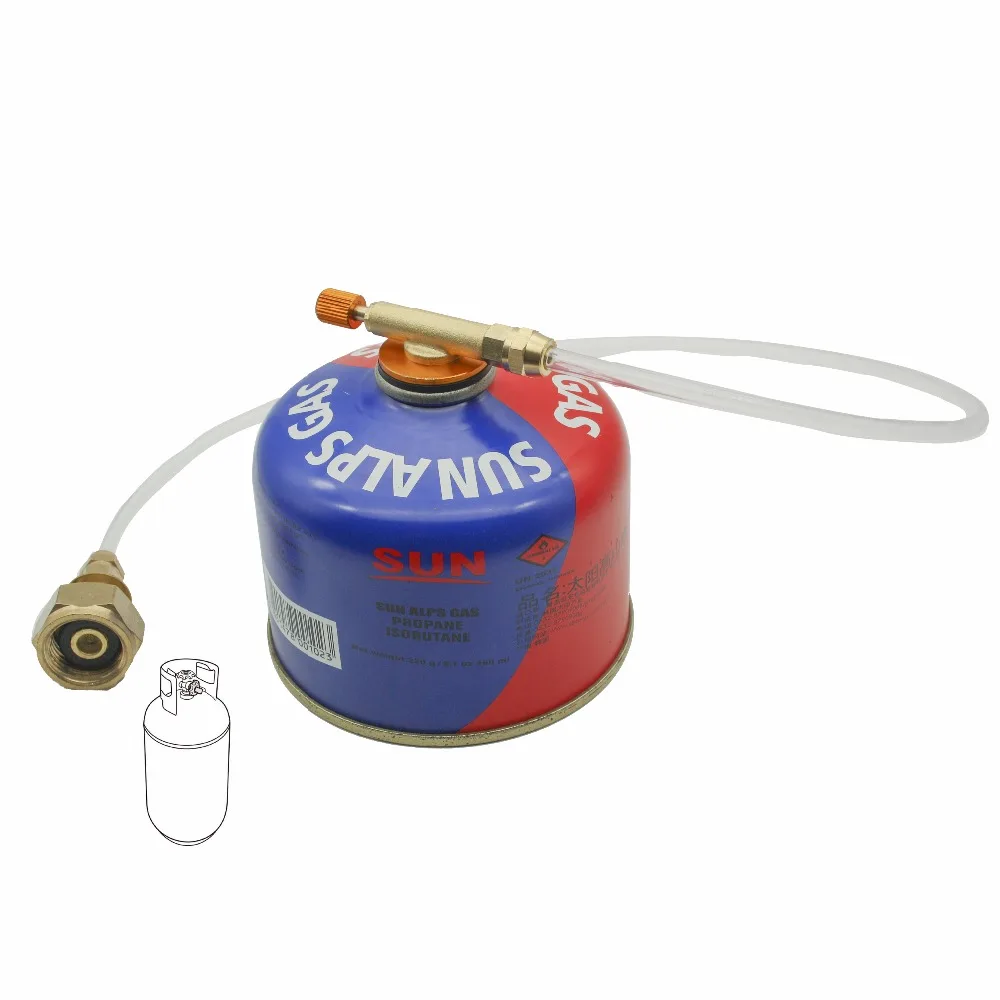 Yofeil Outdoor Camping picnic stove head flat gas tank  long gas tank  converter  refill adapter
