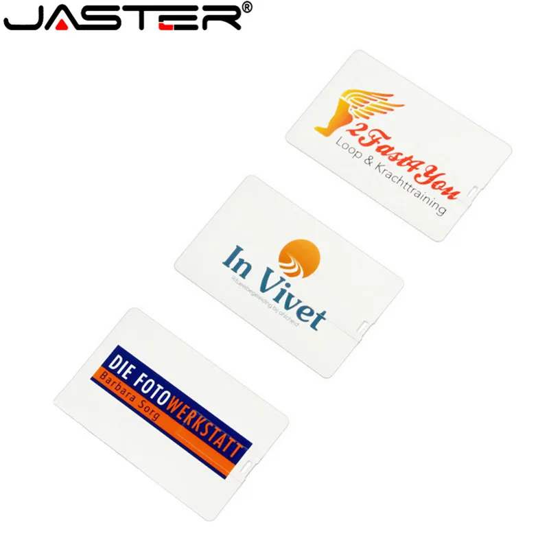 Usb флешка JASTER на заказ белая карточка флэш накопитель 4 32 Гб для подарочного