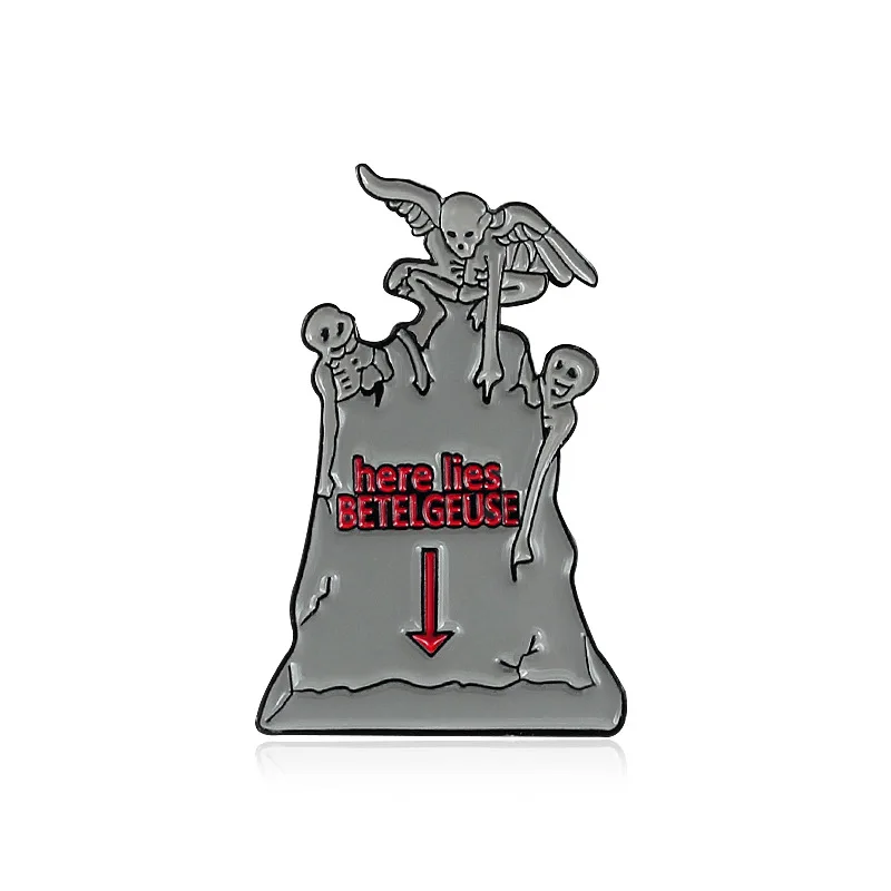 Оригинальная забавная английская брошка в виде букв и капельного масла beetlejuice here