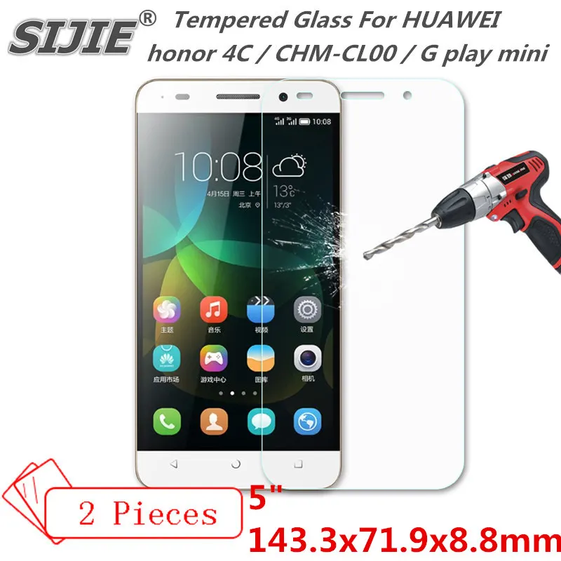 2 шт. закаленное стекло для HUAWEI honor 4C G play mini CHM-CL00 чехол honor4C защитный экран 5 дюймов