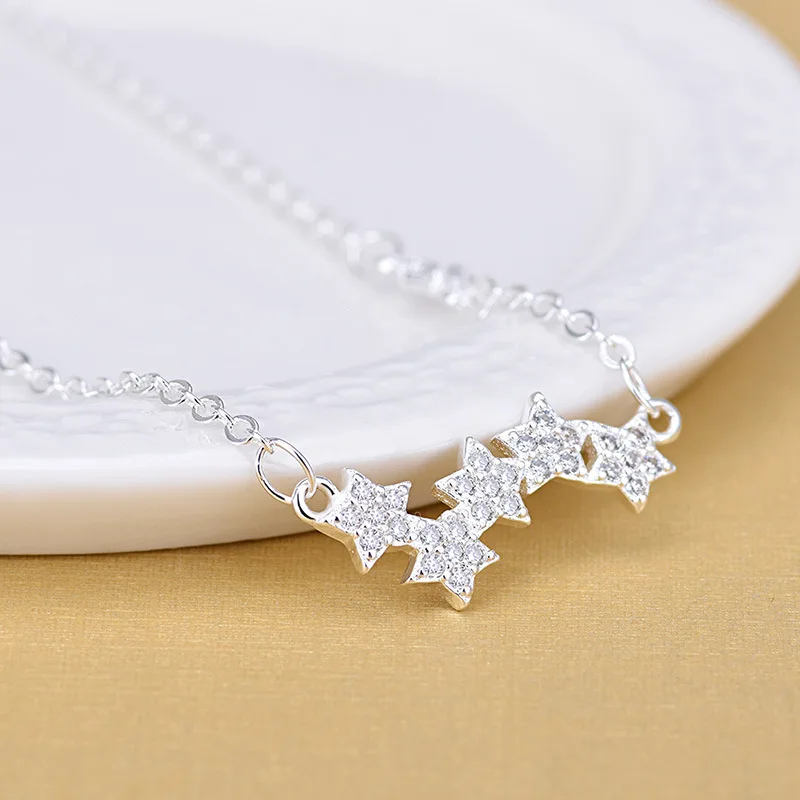 Женское ожерелье из серебра 925 пробы с подвеской | Украшения и аксессуары