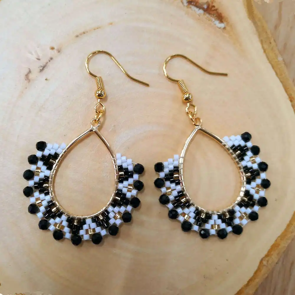 Go2boho, массивные серьги, обручи, серьги для женщин, богемные серьги MIYUKI, ювелирное изделие, новинка, бохо, ручная работа, подарок на свадьбу