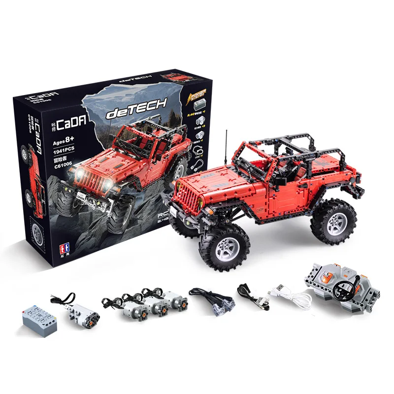 CADA C61006 RC игрушка блок 1941 шт авантюрист двухдверный автомобиль внедорожные