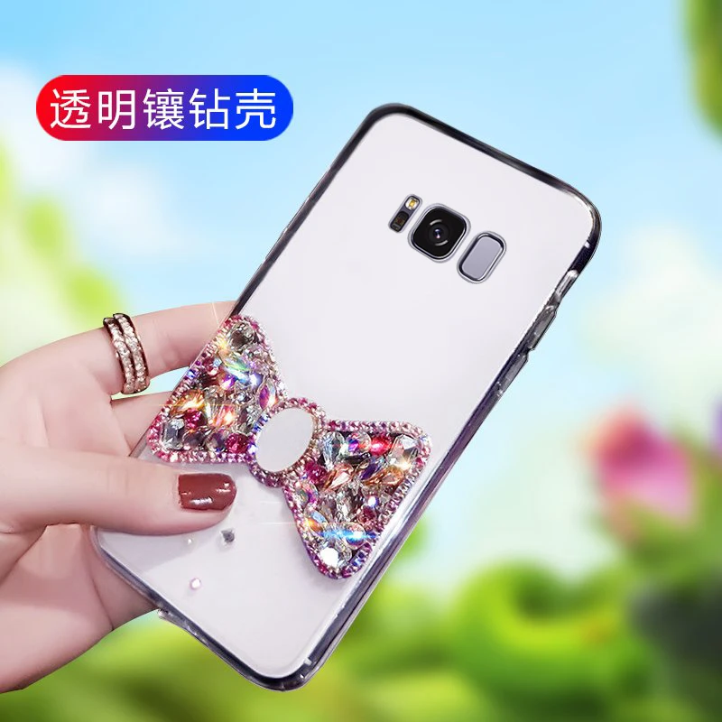 Он подходит для samsung S8 мобильного телефона прозрачный булавка с бантом со