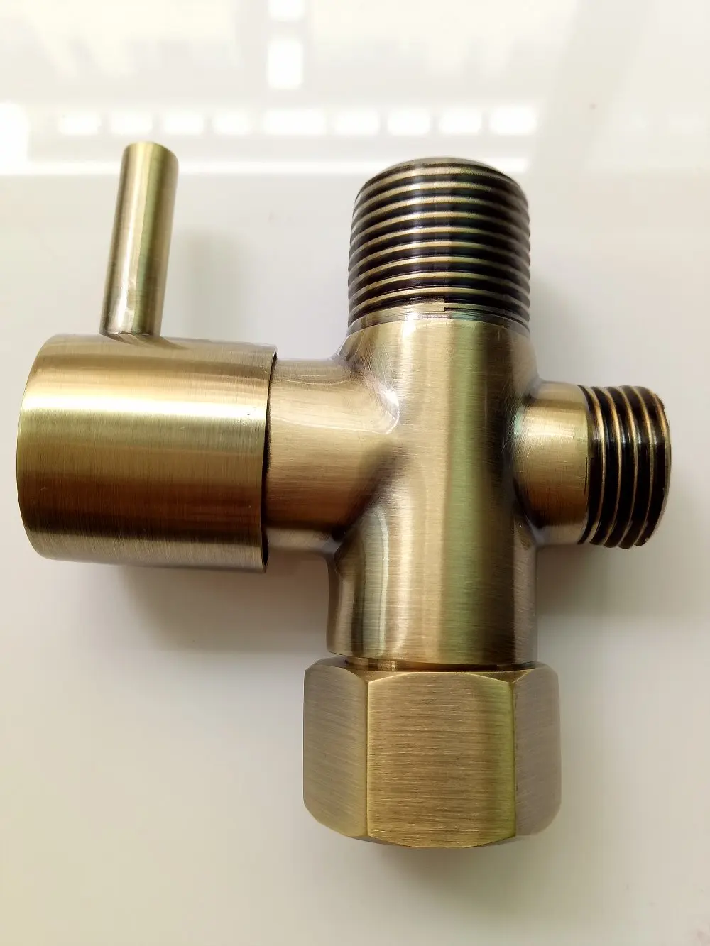 7/8*7/8*1/2 T adapter 3 полосный дивертер античная медь латунь ручной Туалет биде спрей