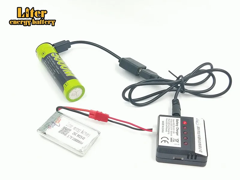 3 7 V 1000mAh 902540 LiPo батарея интегрированное зарядное устройство для SYMA X5hw x5hc RC Дрон