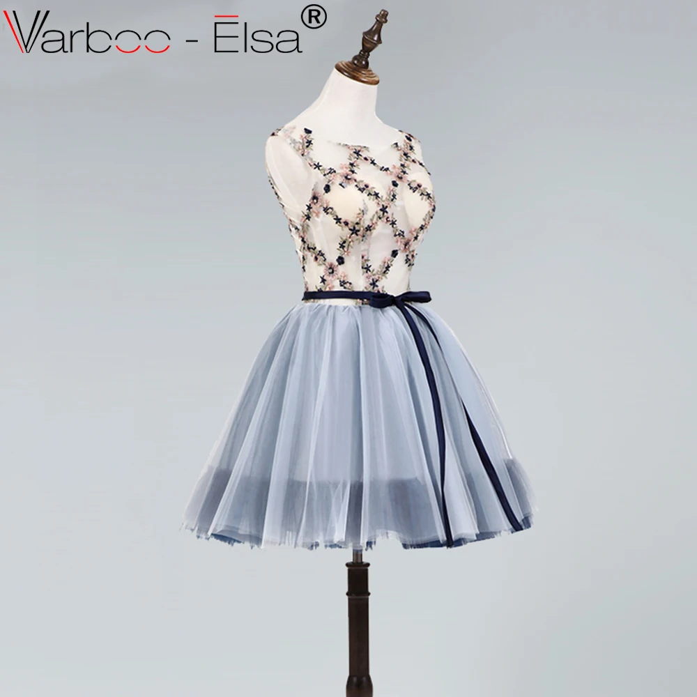 Новое коктейльное платье VARBOO_ELSA 2018 элегантное короткое для выпускного вечера с