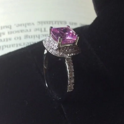 Оптовая продажа новый дизайн однотонное кольцо 750 белое золото Halo стиль на