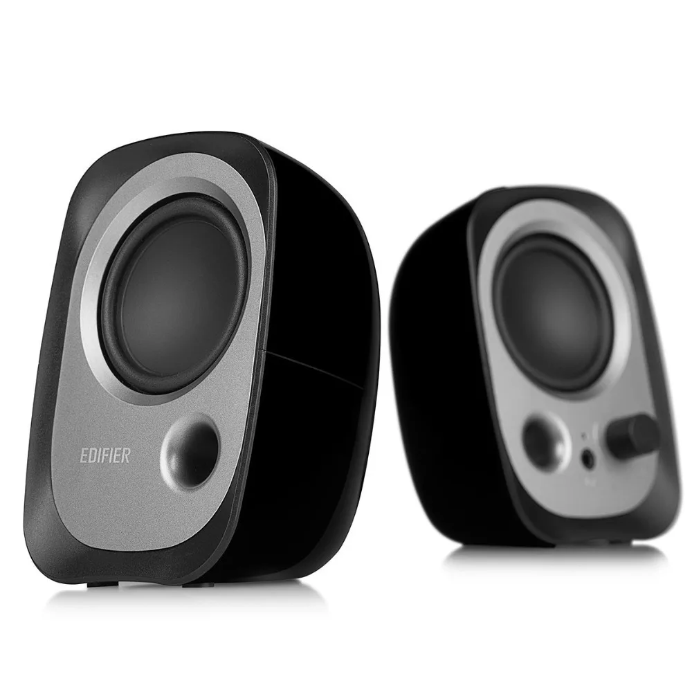 EDIFIER R12U портативный мини-динамик небольшой высоты дизайн красивый бас стресс компьютер высокое качество студийный монитор - Цвет: Black