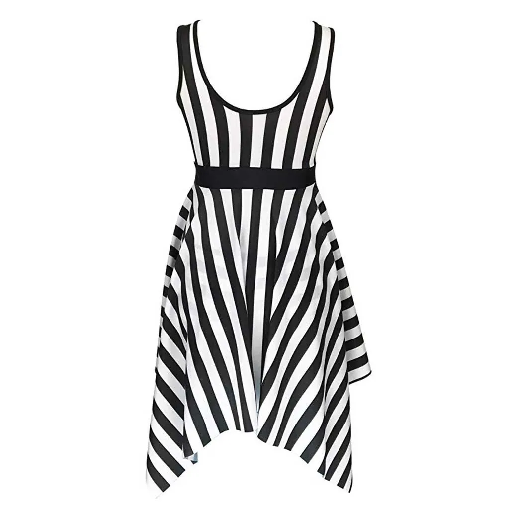 SAGACE сдельный купальник полосатый гофрированная юбка консервативный боди