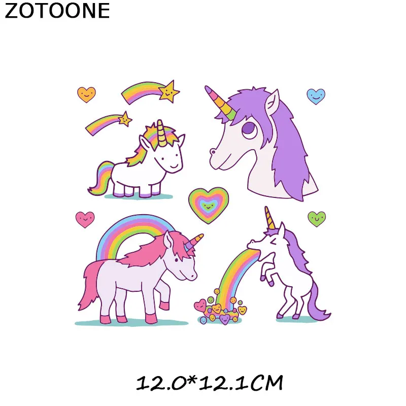 ZOTOONE детская Аппликация в мультяшном стиле Гладить на Патчи для детей футболки с