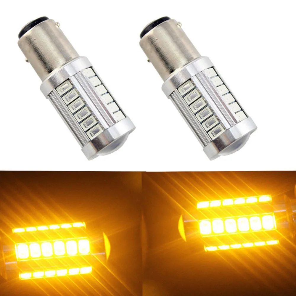 2 шт./лот автомобильные 12 В светодиодные фонари заднего хода BA15D 1157 5630 33SMD и стоп