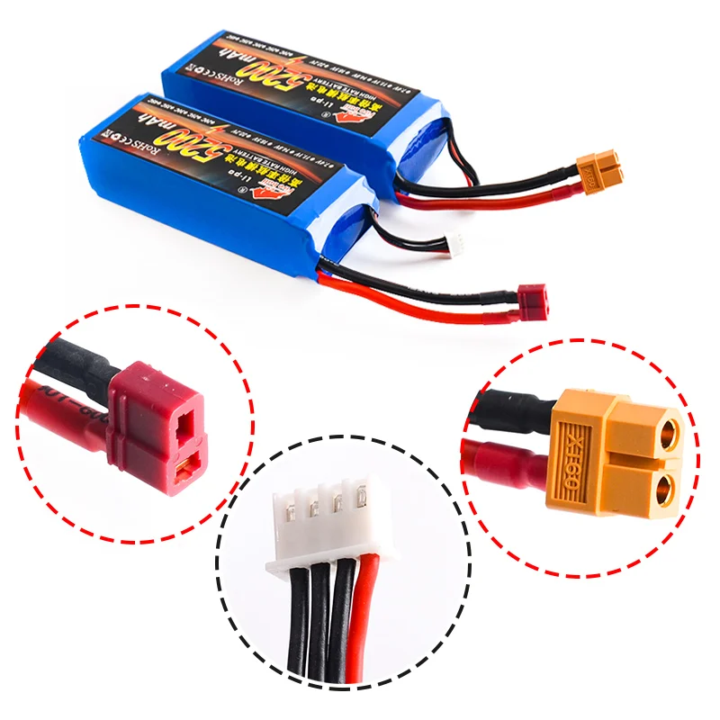HUONIU мощность 7 4 V 11 1 14 8 22 2 5200mAh 45C 2S 3S 4S 6S перезаряжаемая литий-полимерная батарея XT60