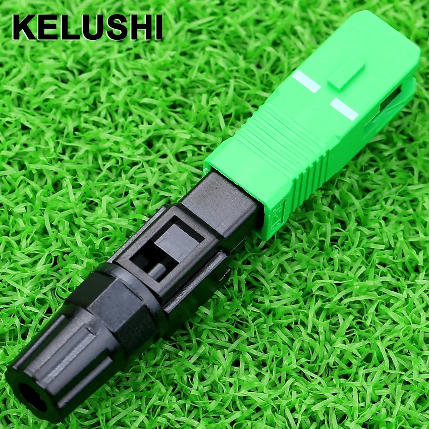 KELUSHI 10pcs Fiber Conector SC APC Fast ConectorSC/APC Connectors Catv Adapter Quick Connect Tool