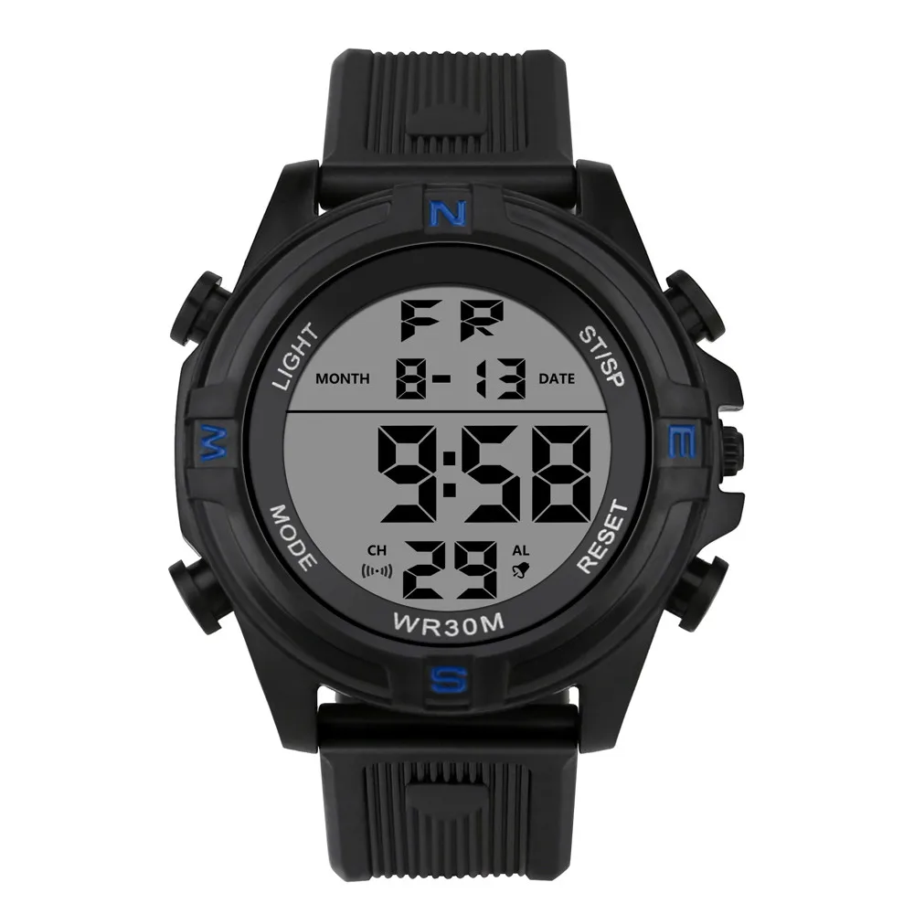New silicone strap digital watch Luxury Men Analog Digital Military Sport LED Waterproof Wrist Watch Montre Homme Hot Sales #03 | Наручные