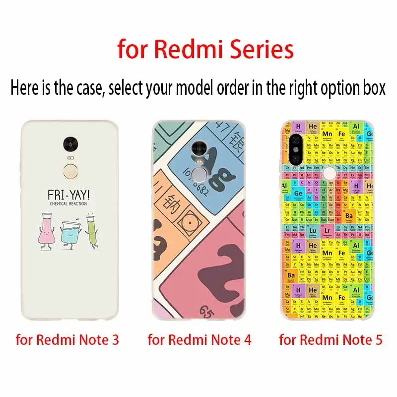 Мягкий чехол с химическим рисунком для Xiaomi Redmi 9A 8A 7A Note 10 9 8 7 Pro Max 10S 9S 8T Роскошный