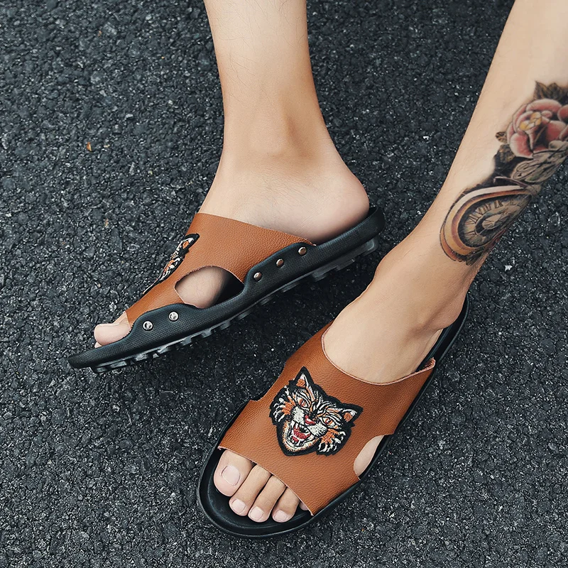 Мужская обувь для взрослых мужчин s Slide сандалии мужские Вьетнамки Сандалии