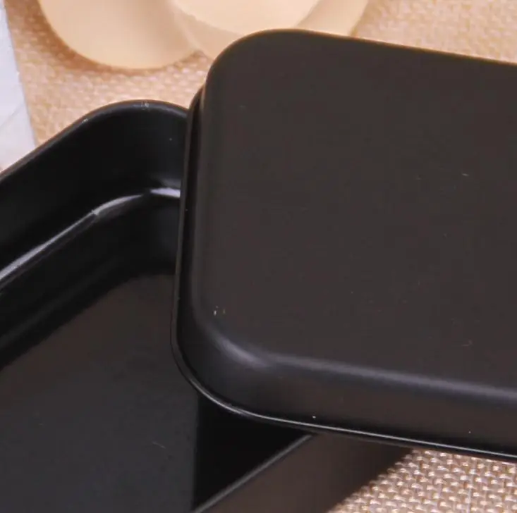 Black Tin Box Rectangle Mini Organizer Pill Candy Tea Storage Case Container For Money Coin Keys Playing Card SN991 | Дом и сад