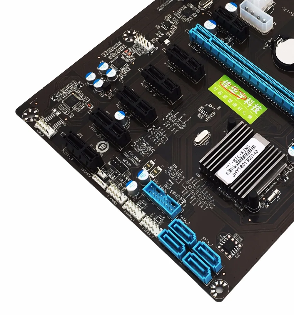 Профессиональная B85 BTC шахтная плата LGA1150 CPU DDR3 ПАМЯТЬ 7 карт USB3.0 расширительный