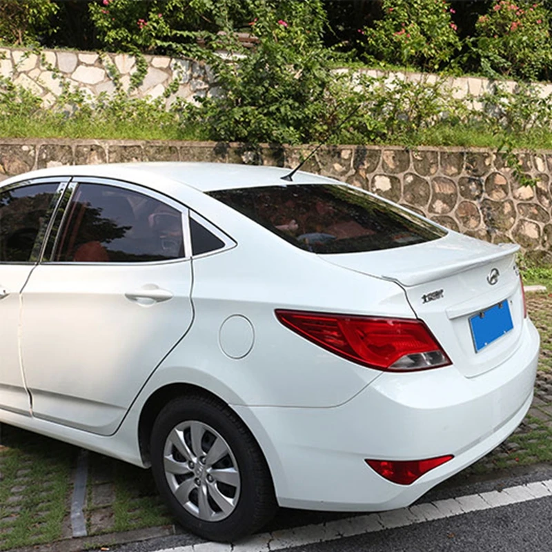 Спойлер для hyundai verna accent спойлер 2011 2015 verna/accent без краски Автомобильный задний