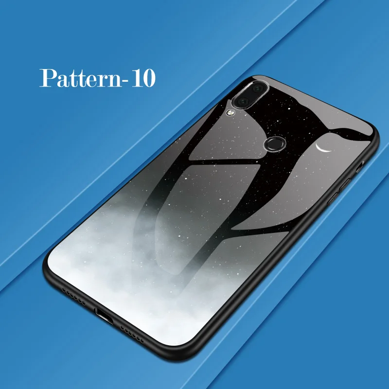 Стеклянная крышка чехол для телефона для Samsung Galaxy A40 A50 A70 J3 J5 J7 J2 Prime A6 A8 плюс A7 A9 S8 S9 S10 Примечание 10 плюс Coque - Цвет: Pattern 10