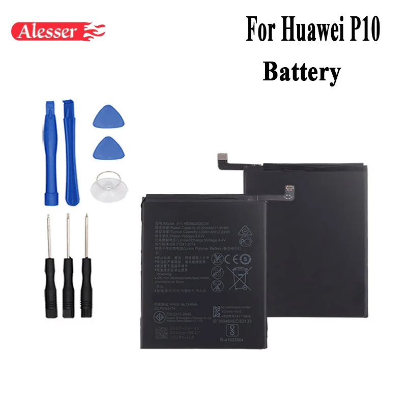 Alesser для huawei P10 HB386280ECW Батарея Новая замена аксессуар аккумуляторов honor 9 +