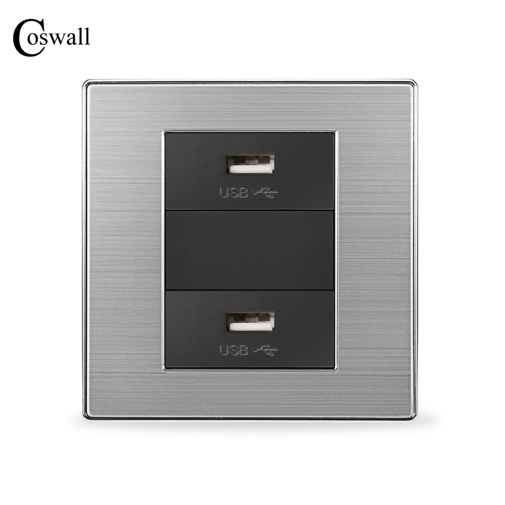 COSWALL двойной USB зарядный порт для мобильного телефона 5V 2.1A выход Роскошная