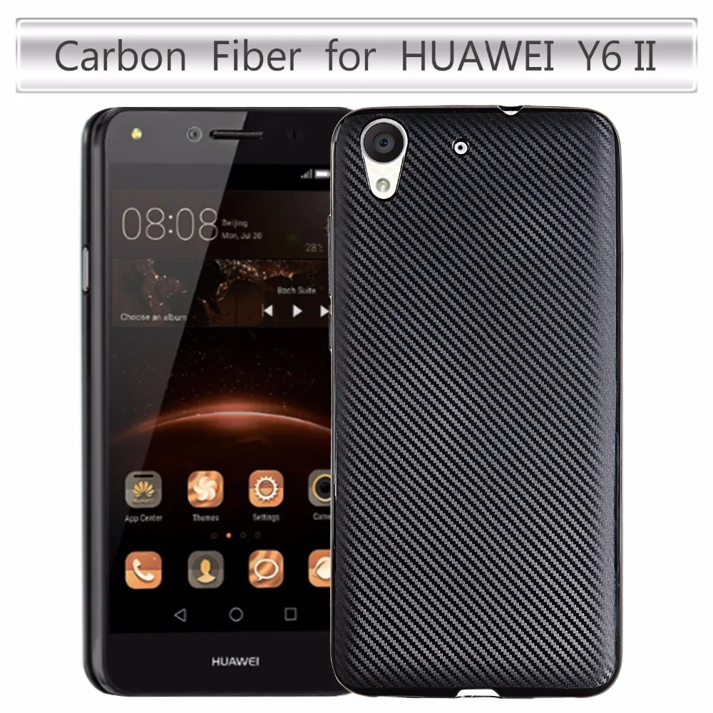 Синтетическое волокно чехол на заднюю панель из ТПУ для huawei Y6ii Y6 ii 2 CAM L03 L21 L23 Y 6ii 6